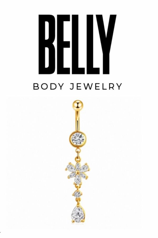 Floral Drop Belly Ring
