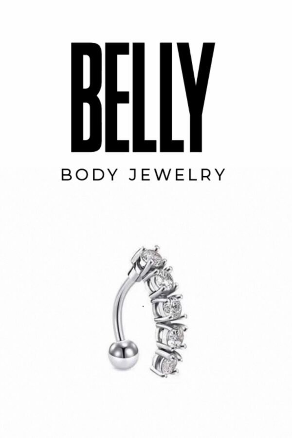 Glitter Curve Belly Ring