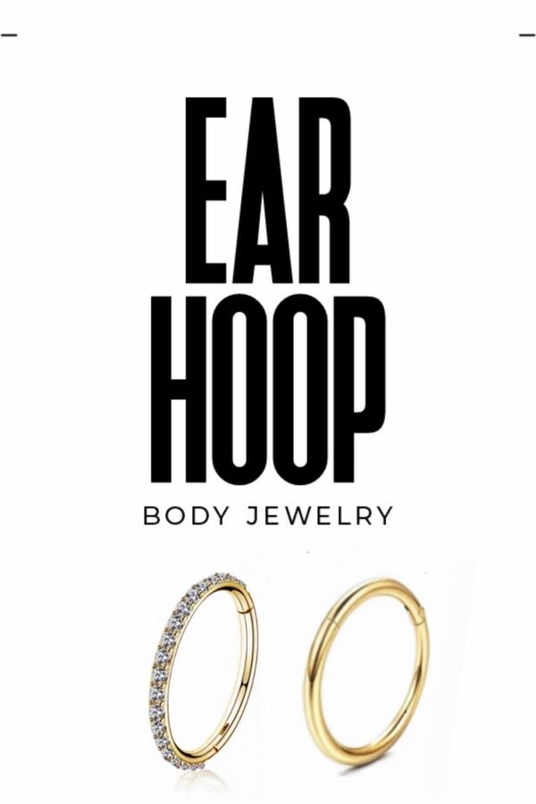 Pave-Pure Clicker Ear Hoop Set