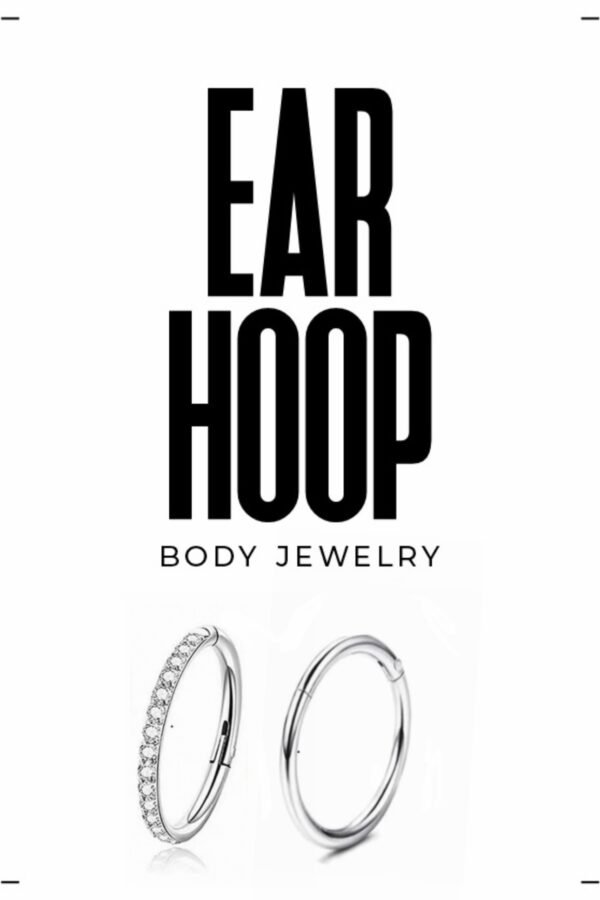 Pave-Pure Clicker Ear Hoop Set