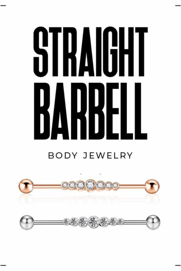 Crystal-Cluster Straight Barbell Set