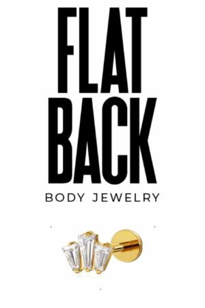 Triple Baguette Flat Back