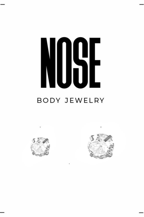 Dainty Diamond Nose Flat Back Set