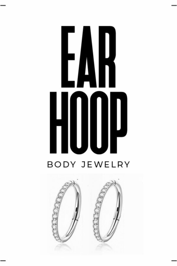 Pave Clicker Ear Hoop Set