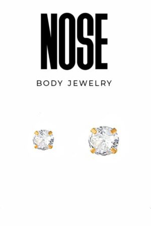 Dainty Diamond Nose Flat Back Set