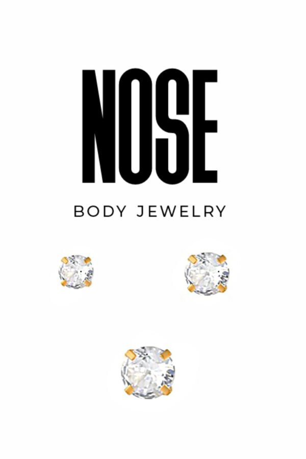 Dainty Diamond Nose Flat Back Set