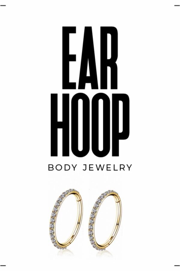 Pave Clicker Ear Hoop Set