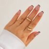 3pcs Asymmetrical Ring Set